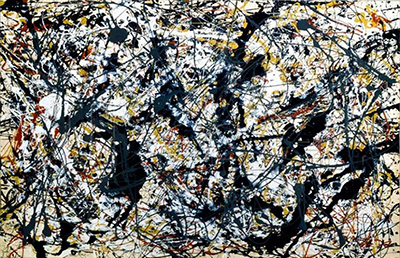 Silver over Black, White, Yellow and Red Jackson Pollock